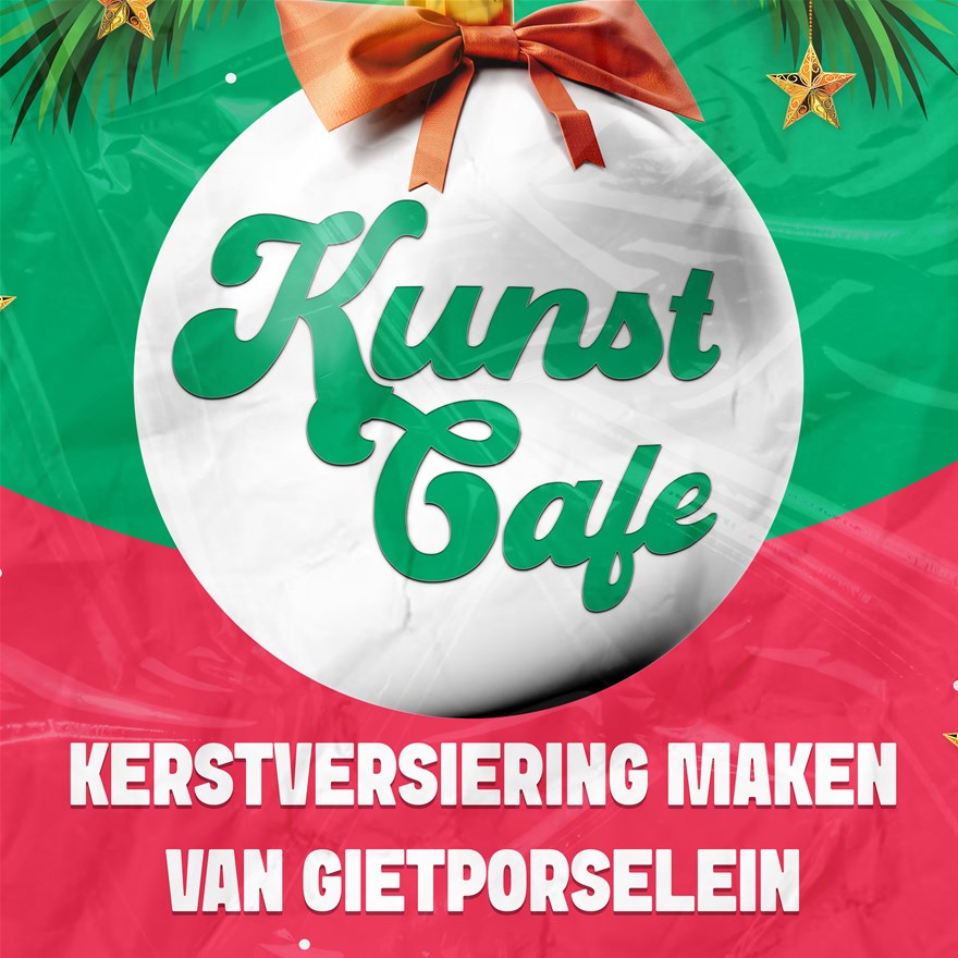 Kunstcafé Kersversiering maken van gietporselein